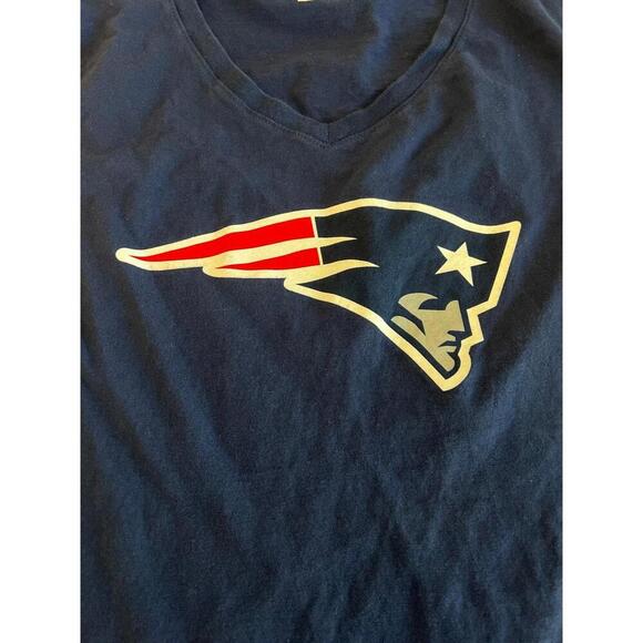 Fanatics NFL NE Patriots VNeck Short Sleeve TShirt Blue Size Small - Picture 5 of 7